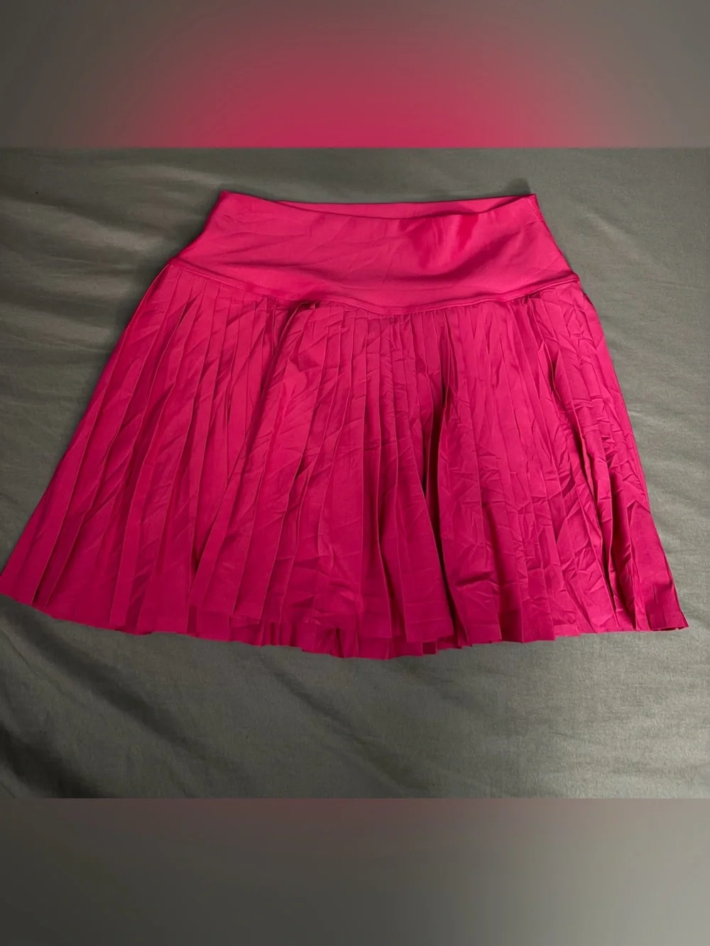 ALO Yoga Hot Pink Pleated Skater Skirt